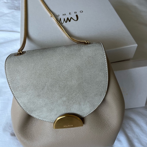Polene Tan Mini Bag with Gold Detail - Picture 4 of 11